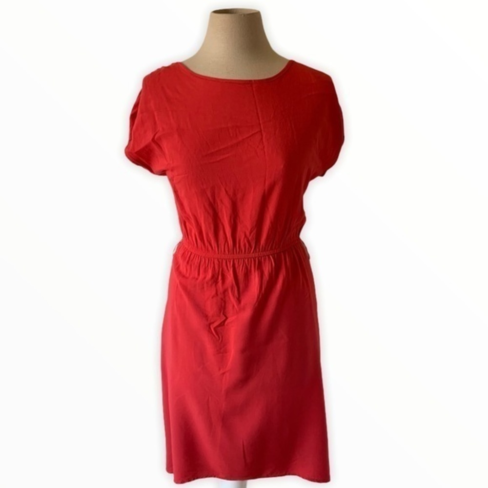 Maurices red cap sleeve high low dress